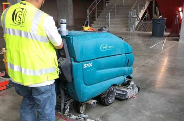 Mercedes Benz stadium floor cleaning